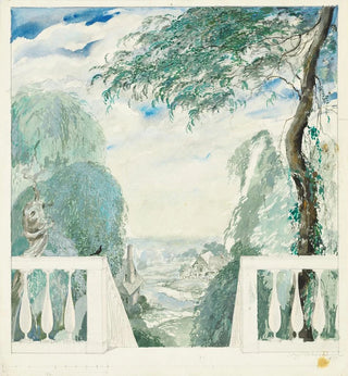 Vue d'un village depuis une terrasse - Sergey Chekhonin