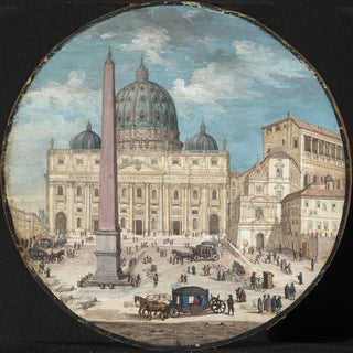 Vue de la façade de l'église Saint-Pierre à Rome - Johann Wilhelm Baur