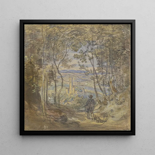 Vue depuis la forêt sur Eppstein - Anton Burger