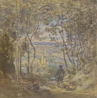 Vue depuis la forêt sur Eppstein - Anton Burger