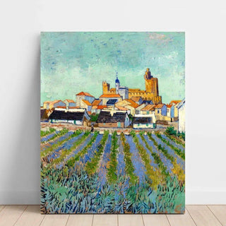Vue des Saintes-Maries-de-la-Mer - Vincent Van Gogh | Reproduction Tableau Décoration murale affiche copie