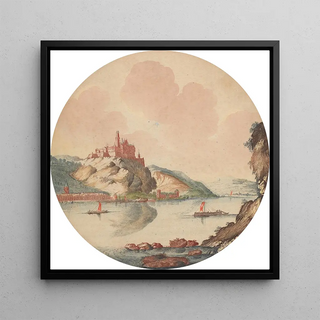 Jan van Call - Gezicht op Kasteel Rheinfels aan de Rijn.webp