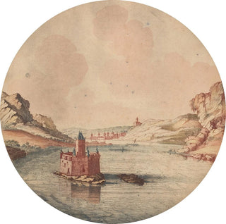 Vue sur le château de Pfalzgrafenstein près de Kaub - Jan van Call