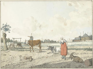 W Barthautz - Landschap met boerin en vee.webp