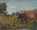 Drie koeien aan de rand van een rivier - Wacław Wśowicz — weergave van het kunstwerk