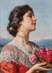Jonge bloemenvrouw - Władysław Czachórski — weergave van het kunstwerk