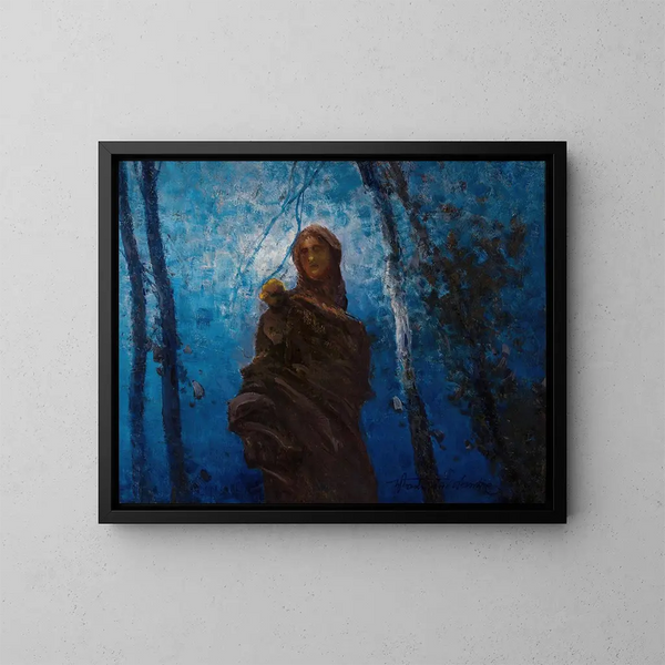Nacht van de maan - Władysław Wankie — ingelijst kunstwerk aan de muur