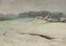 Landschap in de winter met huisjes - Władysław Ślewiński — weergave van het kunstwerk