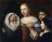 Portret van een jonge vrouw met drie kinderen - Wallerant Vaillant — weergave van het kunstwerk