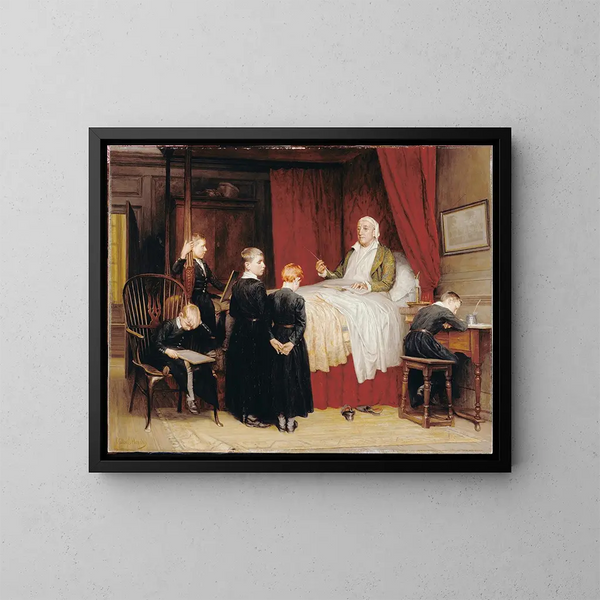Leçons d'autrefois au Dulwich College - Walter Charles Horsley — ingelijst kunstwerk aan de muur