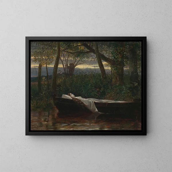 La Dame de Shalott - Walter Crane — ingelijst kunstwerk aan de muur