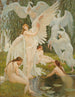 De zwanenmeisjes - Walter Crane — weergave van het kunstwerk