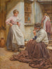 Goede berichten - Walter Langley — weergave van het kunstwerk