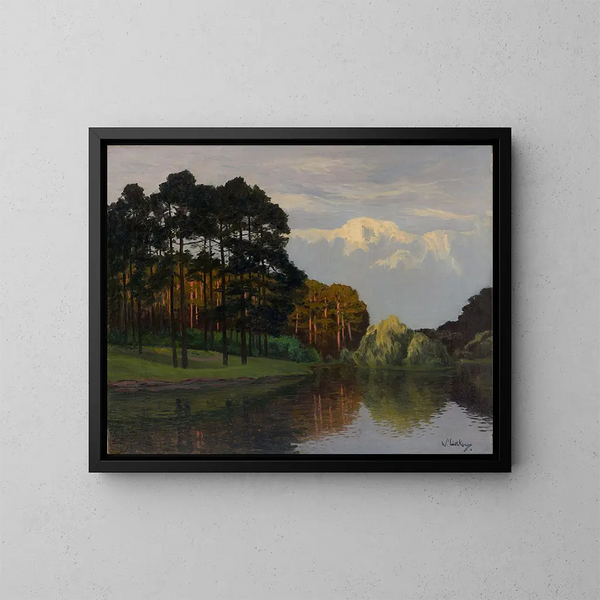 Lac Hubertus in het Grunewald - Walter Leistikow — ingelijst kunstwerk aan de muur