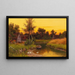 Scene of an idyllic evening on the Spree - Walter Moras — framed artwork on a wall
