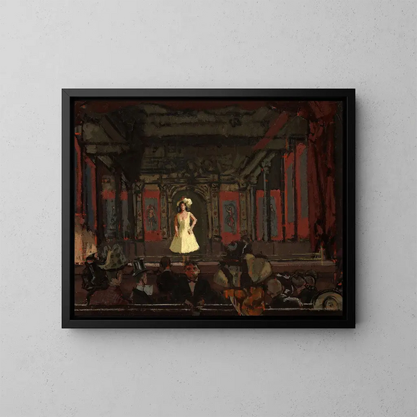 Het Paleis der Variëteiten van Hungerford, tweede ronde door Katie Lawrence - Walter Richard Sickert — ingelijst kunstwerk aan de muur