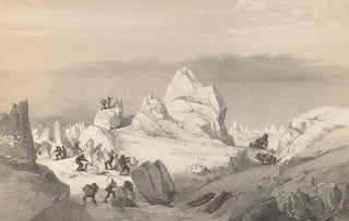 Walter William May - Division of Sledges finding and cutting a road through heavy hummocks in the Queens Channel.webp