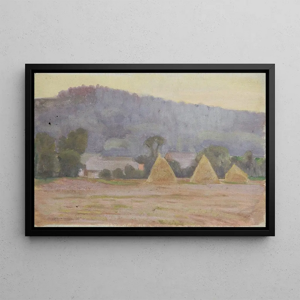 Walther Gamerith - Landschaft mit Heuschobern.webp