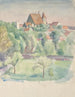 Landschap met kerk - Walther Gamerith — weergave van het kunstwerk