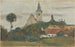 Landschap met Kerk en Dorp - Walther Gamerith — weergave van het kunstwerk