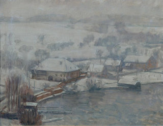 Walther Gamerith - Winterlandschaft Am Attersee.webp