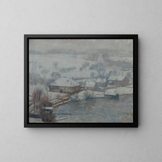 Walther Gamerith - Winterlandschaft Am Attersee.webp