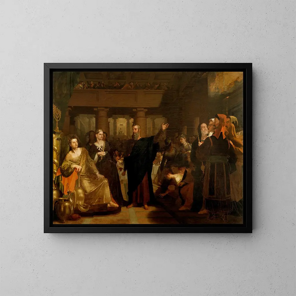 Le Festin de Balthazar - Washington Allston — ingelijst kunstwerk aan de muur