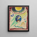 Ontwerp van de omslag van de almanak The Blue Rider III - Wassily Kandinsky — ingelijst kunstwerk aan de muur