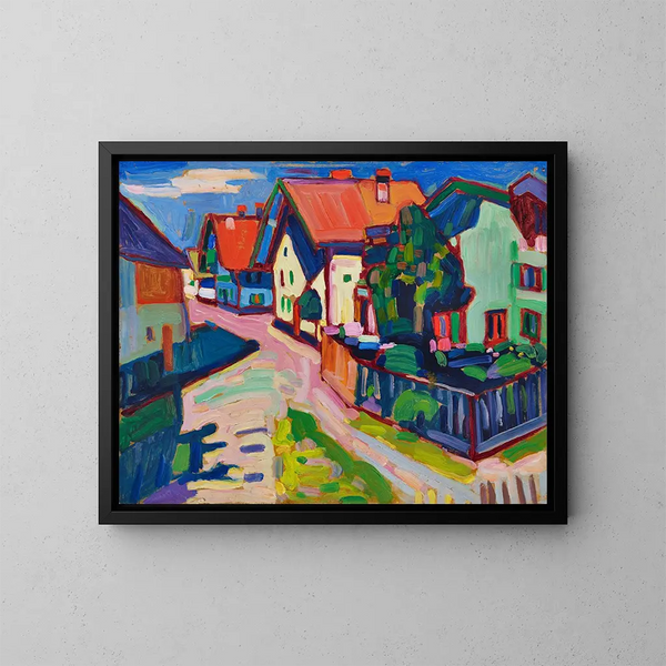 Murnau - Wassily Kandinsky — ingelijst kunstwerk aan de muur