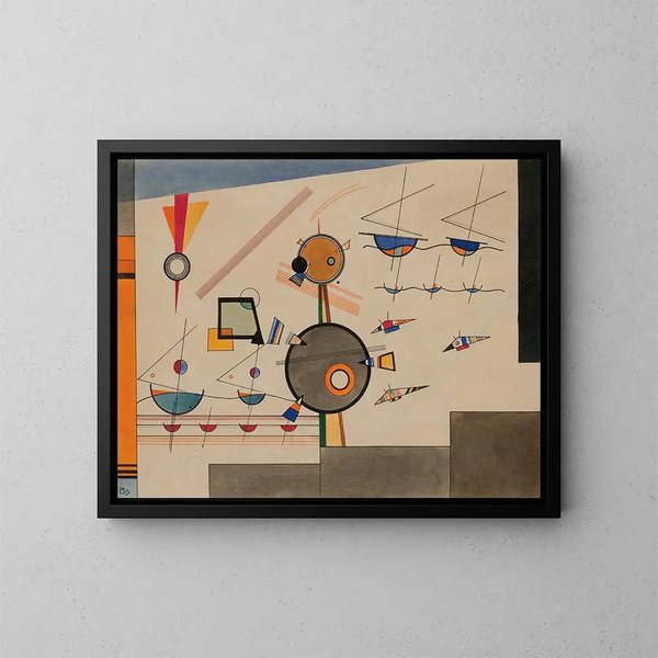 Flottement - Wassily Kandinsky — ingelijst kunstwerk aan de muur