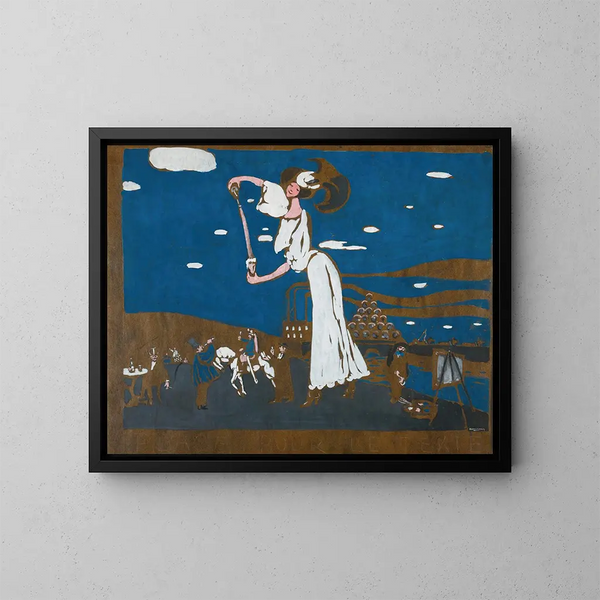 Esquisse voor een affiche van een Franse brouwerij - Wassily Kandinsky — ingelijst kunstwerk aan de muur