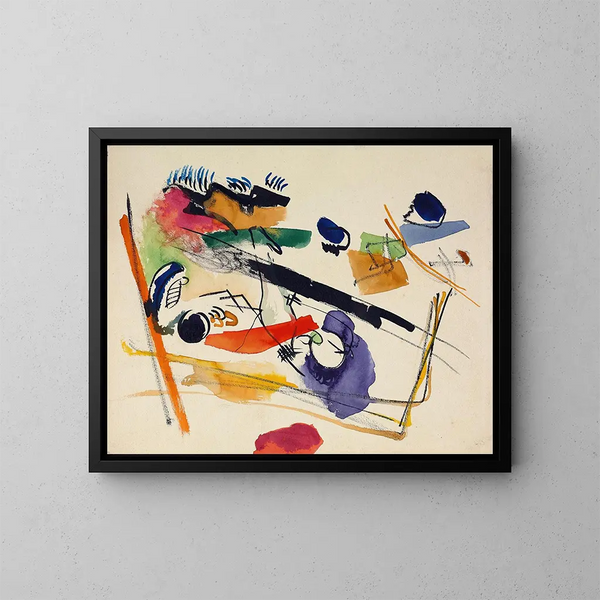Zonder titel - Wassily Kandinsky — ingelijst kunstwerk aan de muur