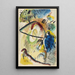 Aquarel Schilderij IX met zwarte lijnen - Wassily Kandinsky — ingelijst kunstwerk aan de muur