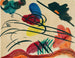 met drie ruiters - Wassily Kandinsky — weergave van het kunstwerk