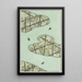 Illustration of the Sky - Watanabe Seitei — framed artwork on a wall