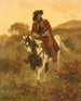 Ruiter tijdens de Dertigjarige Oorlog - Werner Wilhelm Gustav Schuch — weergave van het kunstwerk
