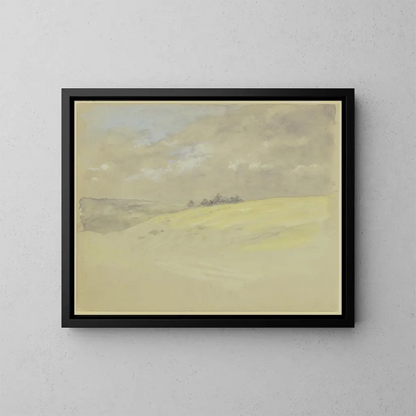 Landelijk heuvelachtig landschap - Wilhelm Amandus Beer — ingelijst kunstwerk aan de muur