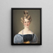 Marie Raffenberg, de verloofde van de kunstenaars - Wilhelm Bendz — ingelijst kunstwerk aan de muur