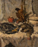 Keuken stilleven met gevogelte - Wilhelm Blanke — weergave van het kunstwerk
