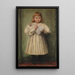 Meisje met pop Het adoptie meisje van de kunstenaar - Wilhelm Carl Räuber — ingelijst kunstwerk aan de muur