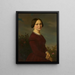 Jonge vrouw met een roos in haar hand - Wilhelm Dürr — ingelijst kunstwerk aan de muur