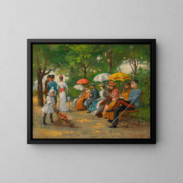 L'Allée des Liserons dans le Prater de Vienne - Wilhelm Gause — ingelijst kunstwerk aan de muur