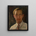 Self-portrait painting - Wilhelm Hempfing — framed artwork on a wall