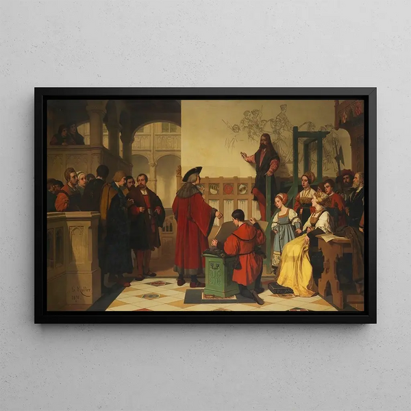Wilhelm Koller - Albrecht Drer is visited by Emperor Maximilian at work.webp