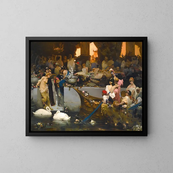 Orgie romaine - Wilhelm Kotarbinski — ingelijst kunstwerk aan de muur