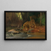 Leeuwen bij de junglebeek - Wilhelm Kuhnert — ingelijst kunstwerk aan de muur