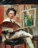Self-portrait in studio - Wilhelm List — artwork view