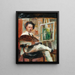 Self-portrait in studio - Wilhelm List — framed artwork on a wall