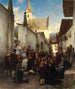 Begrafenis van kinderen in Passiria Tirol - Wilhelm Ludwig Friedrich Riefstahl — weergave van het kunstwerk