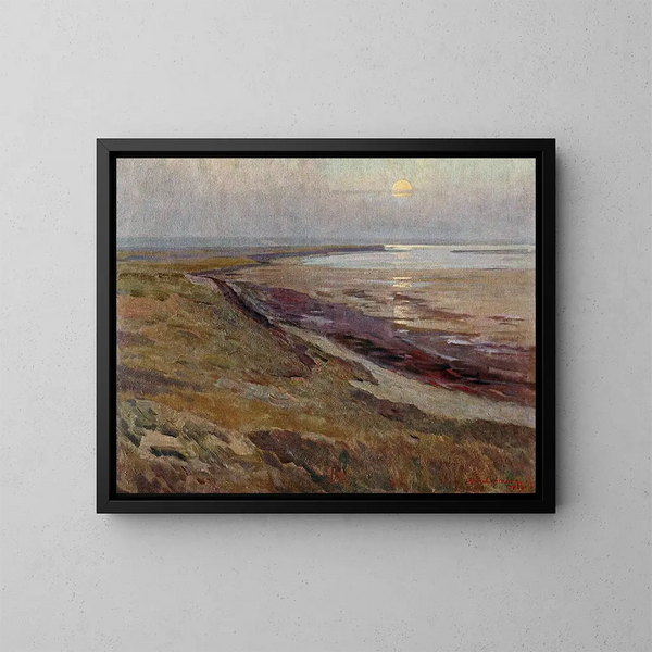 Lever de lune sur l'île de Sylt - Wilhelm Ludwig Lehmann — ingelijst kunstwerk aan de muur